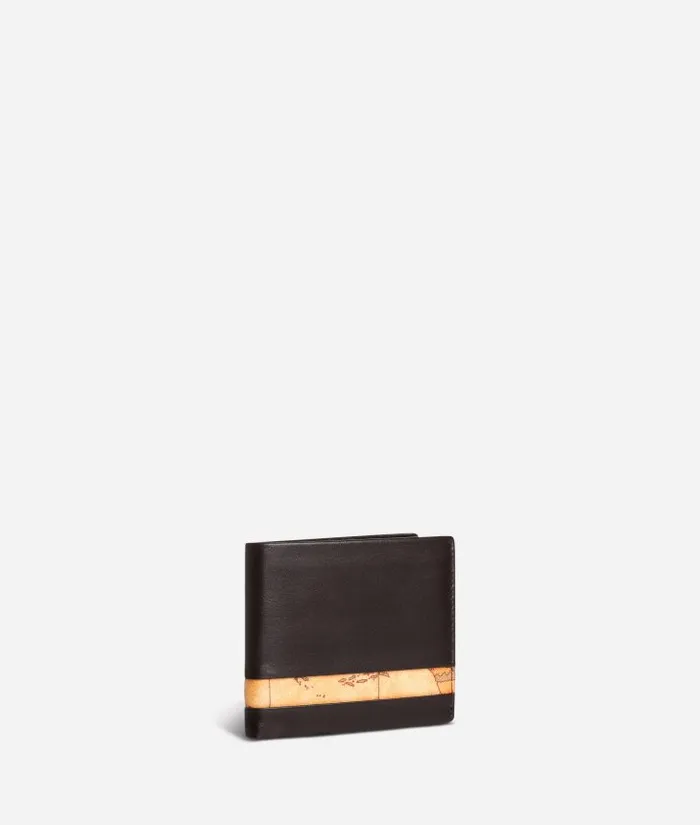 Man Wallets Alviero Martini Medium Leather Wallet Geo Classic Fabric Trims