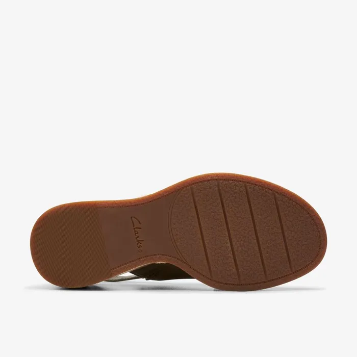 Manon Wish Olive Nubuck Women Clarks Sandals and Flip Flops