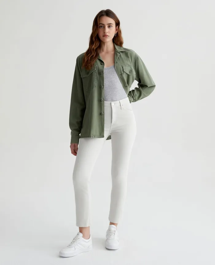 Mari Crop Fade To Graye Women AG Jeans Denim