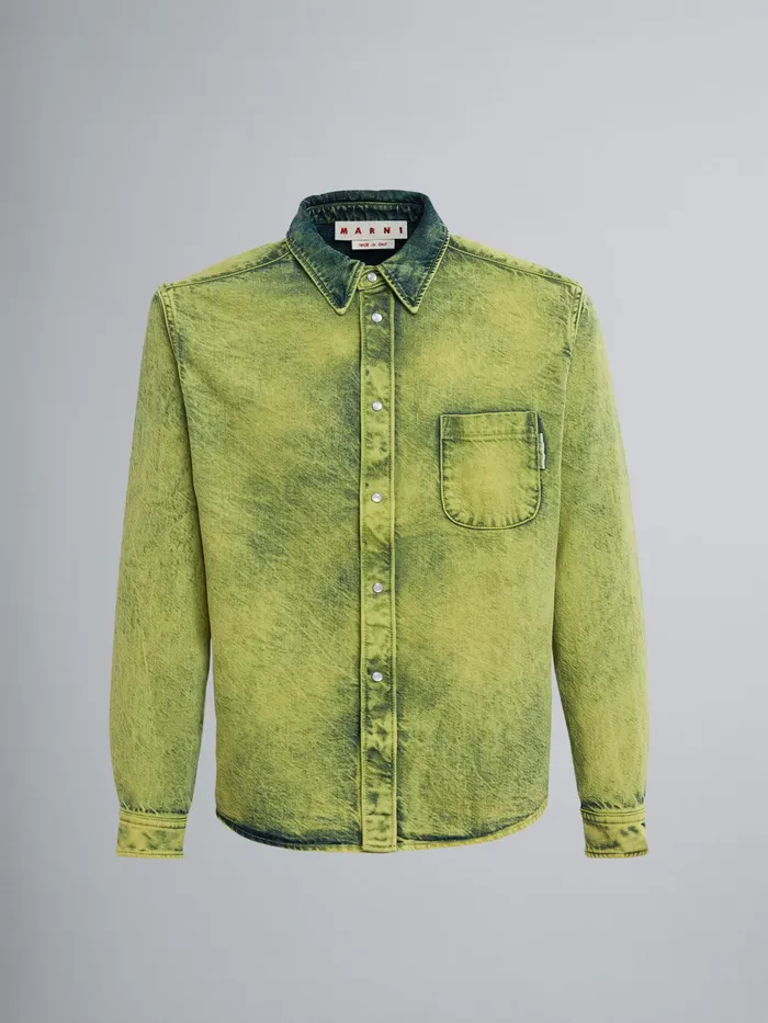 Marni Denim Shirt Curry Mens Shirts