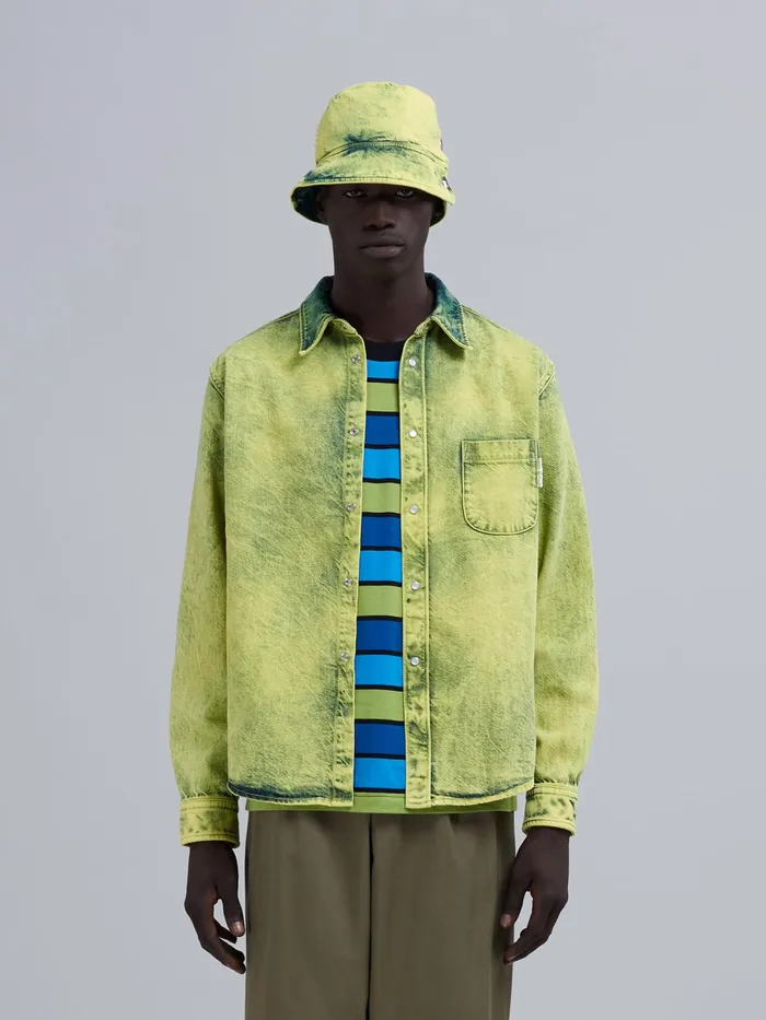 Marni Denim Shirt Curry Mens Shirts Marni Denim Shirt Curry Mens Shirts