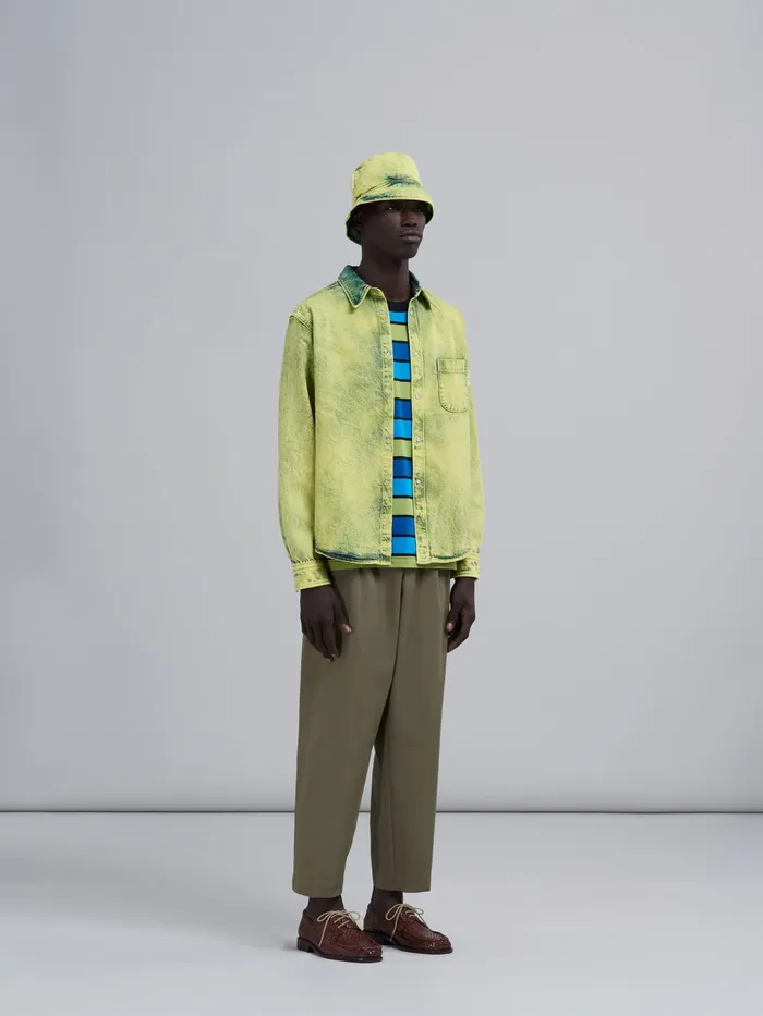 Marni Denim Shirt Curry Mens Shirts Marni Denim Shirt Curry Mens Shirts