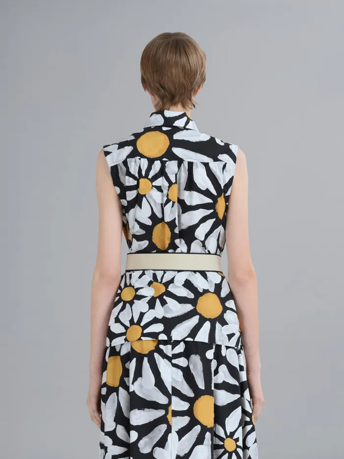 Marni Euphoria Print Cotton Poplin Top Black Womens Tops and Shirts Marni Euphoria Print Cotton Poplin Top Black Womens Tops and Shirts