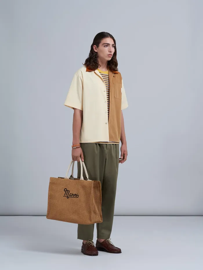 Marni Gabardine Cotton Cropped Trousers Stone Green Mens Trousers Marni Gabardine Cotton Cropped Trousers Stone Green Mens Trousers