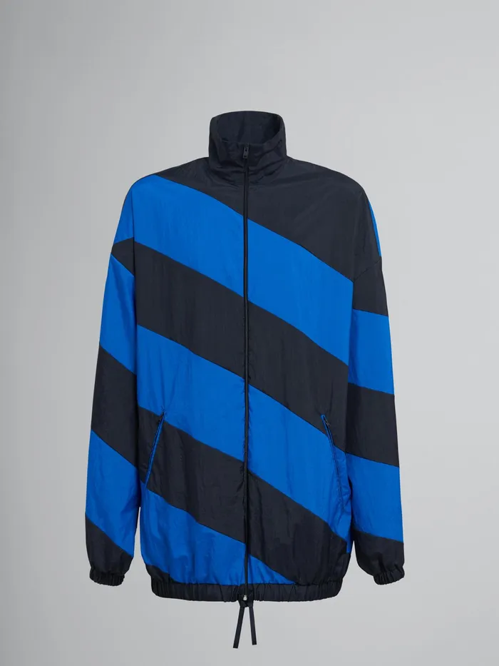 Marni Lightweight Crinkled Nylon Windbreaker Black Mens Coats and Jackets