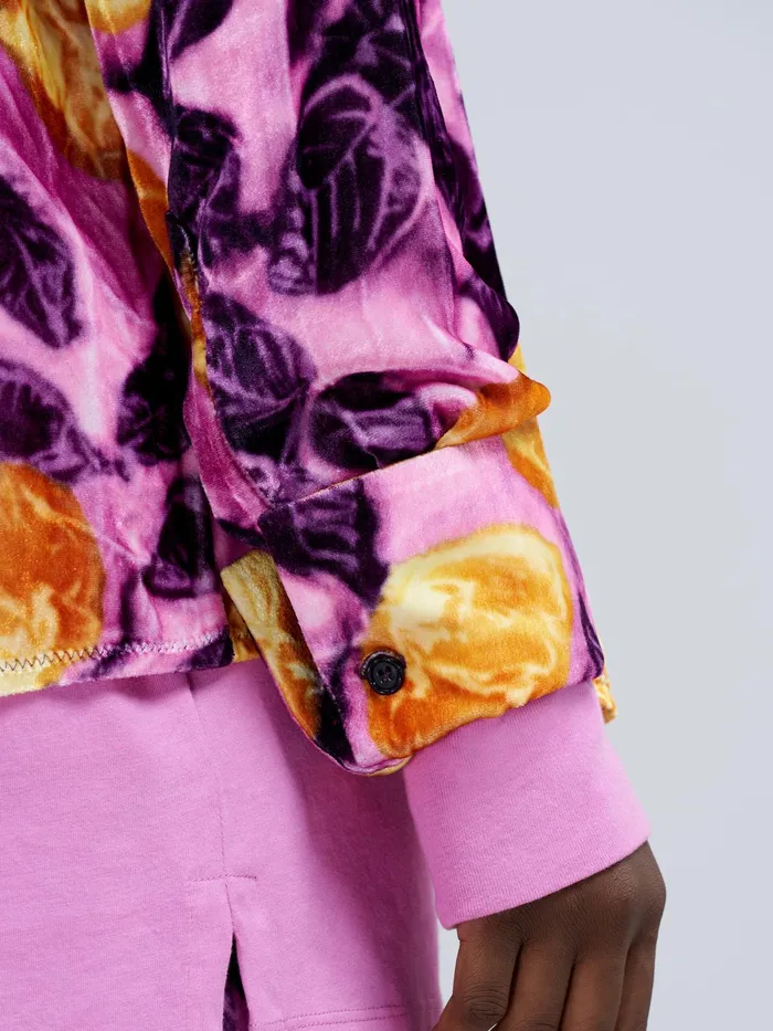 Marni Morning Blossom Print Velvet Shirt Crocus Womens Tops and Shirts Marni Morning Blossom Print Velvet Shirt Crocus Womens Tops and Shirts