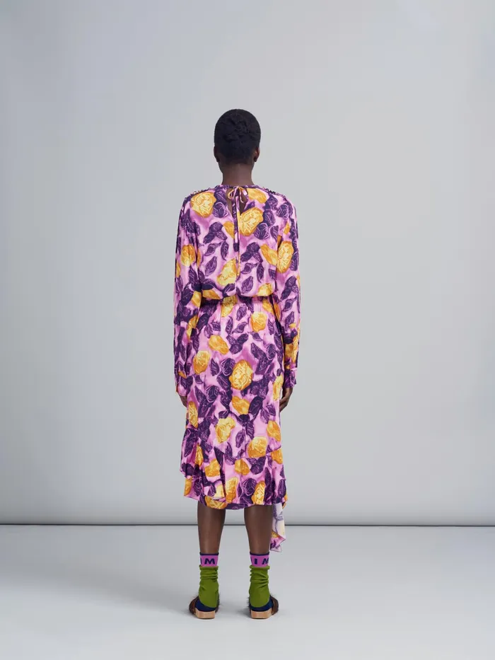 Marni Morning Blossom Print Viscose Sabl Skirt Crocus Womens Skirts Marni Morning Blossom Print Viscose Sabl Skirt Crocus Womens Skirts