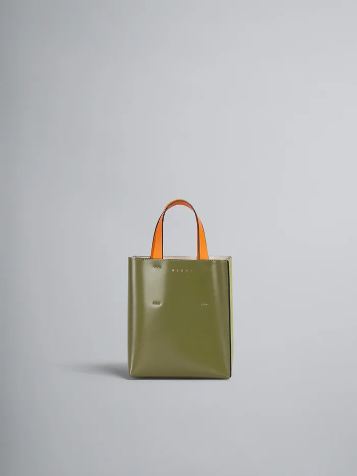 Marni Museo Mini Bag In Green Leather Olive Womens Shopping Bags
