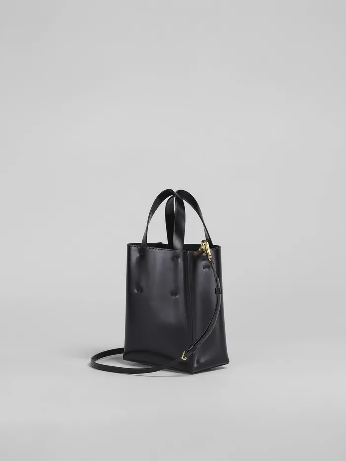 Marni Museo Mini Bag In Leather Black Womens Shopping Bags Marni Museo Mini Bag In Leather Black Womens Shopping Bags