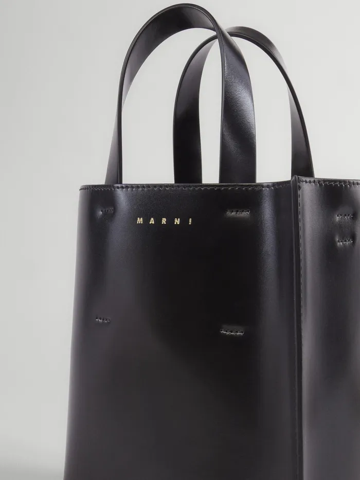 Marni Museo Mini Bag In Leather Black Womens Shopping Bags Marni Museo Mini Bag In Leather Black Womens Shopping Bags