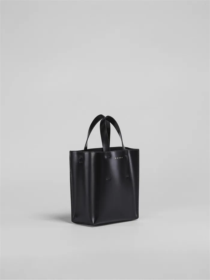 Marni Museo Mini Bag In Leather Black Womens Shopping Bags Marni Museo Mini Bag In Leather Black Womens Shopping Bags