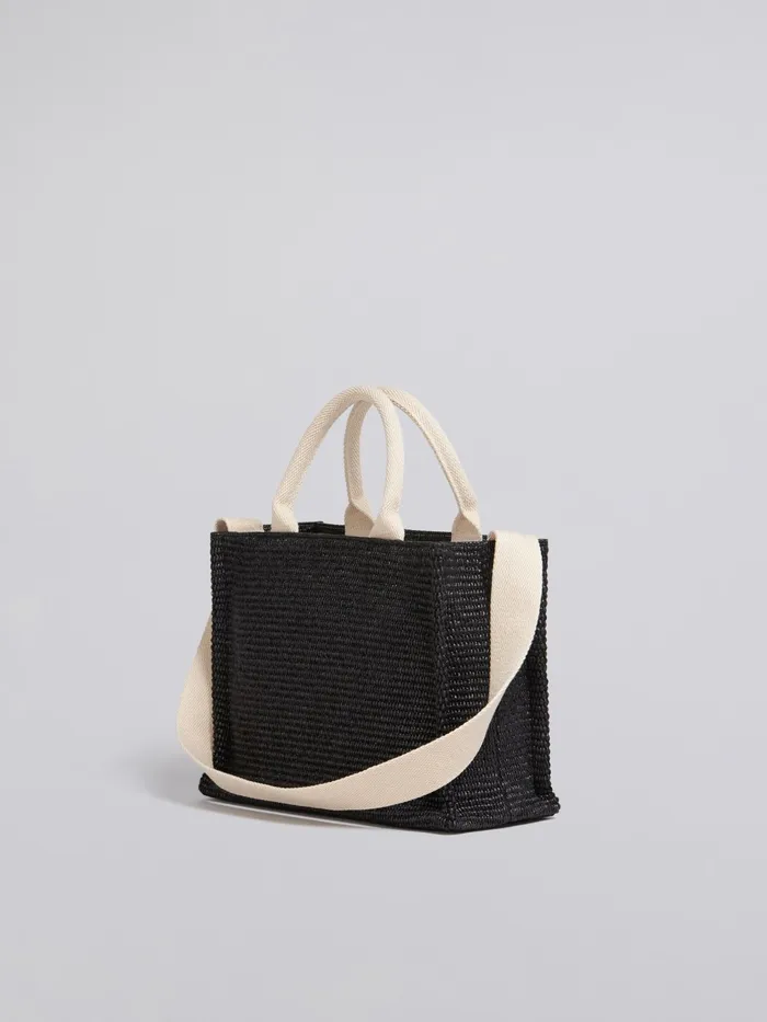 Marni Small Raffia Tote Bag Black Womens Shopping Bags Marni Small Raffia Tote Bag Black Womens Shopping Bags