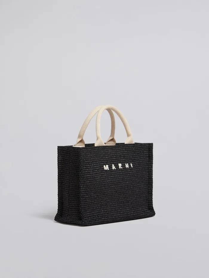 Marni Small Raffia Tote Bag Black Womens Shopping Bags Marni Small Raffia Tote Bag Black Womens Shopping Bags