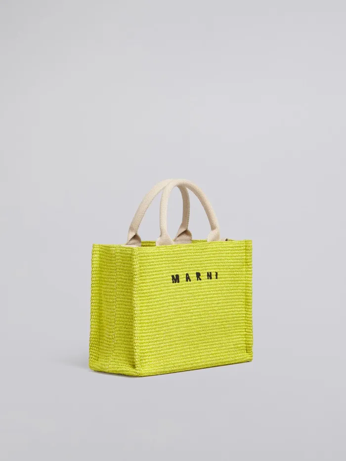 Marni Small Yellow Raffia Tote Bag Lime Womens Shopping Bags Marni Small Yellow Raffia Tote Bag Lime Womens Shopping Bags