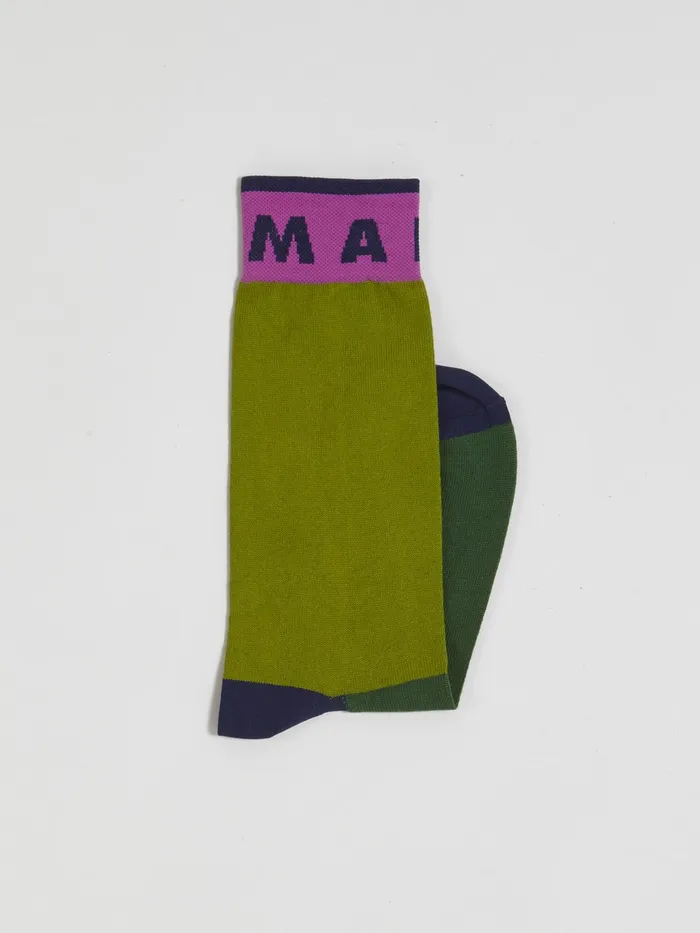 Marni Tone On Tone Green And Blueblack Cotton Nylon Sock Woodruff Womens Socks Marni Tone On Tone Green And Blueblack Cotton Nylon Sock Woodruff Womens Socks