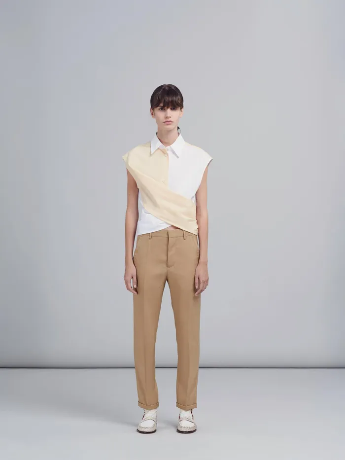 Marni Tropical Wool Straightleg Trousers Dijon Womens Pants Marni Tropical Wool Straightleg Trousers Dijon Womens Pants