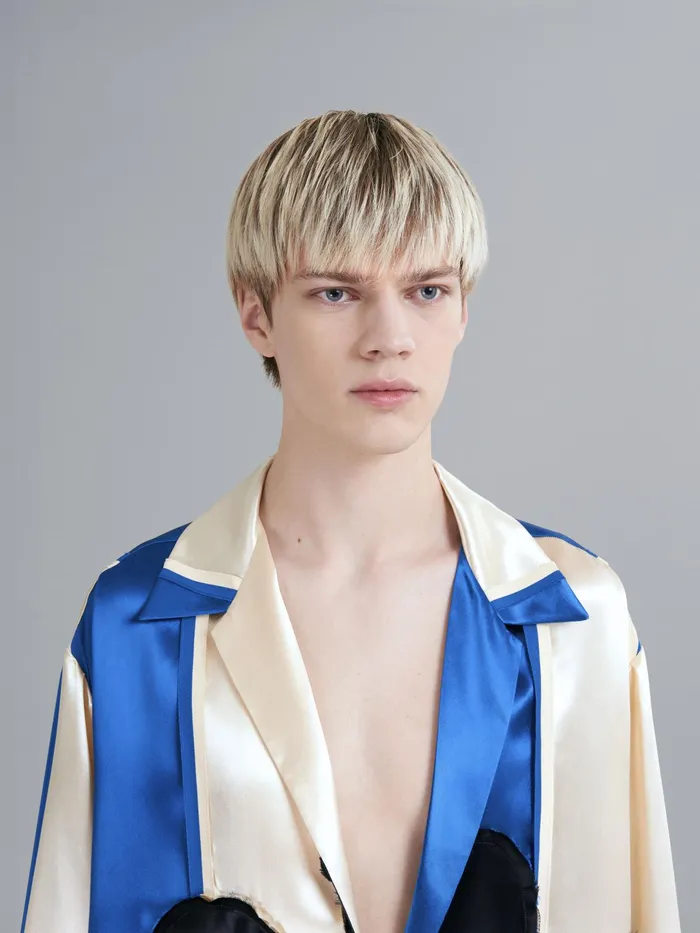 Marni Viscose Satin Shirt Ivory Mens Shirts Marni Viscose Satin Shirt Ivory Mens Shirts