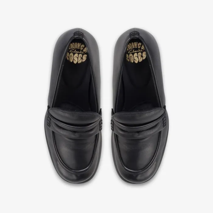 Martine Rose Womens Loafer 1 Black Leather Women Clarks Loafers and Oxfords