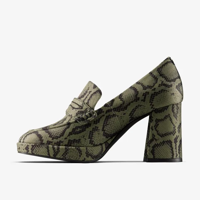 Martine Rose Womens Loafer 2 Green Textile Women Clarks Loafers and Oxfords