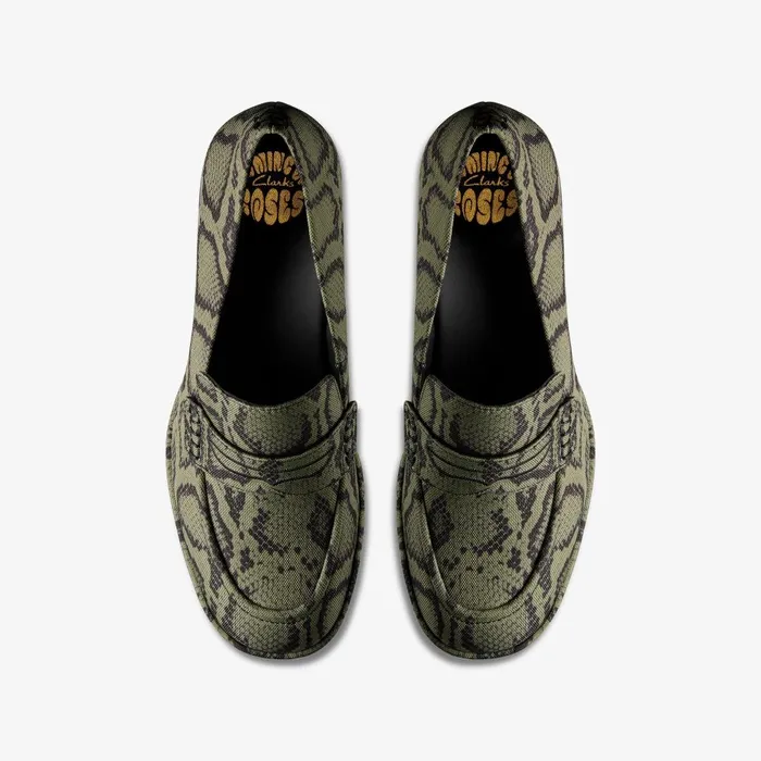 Martine Rose Womens Loafer 2 Green Textile Women Clarks Loafers and Oxfords