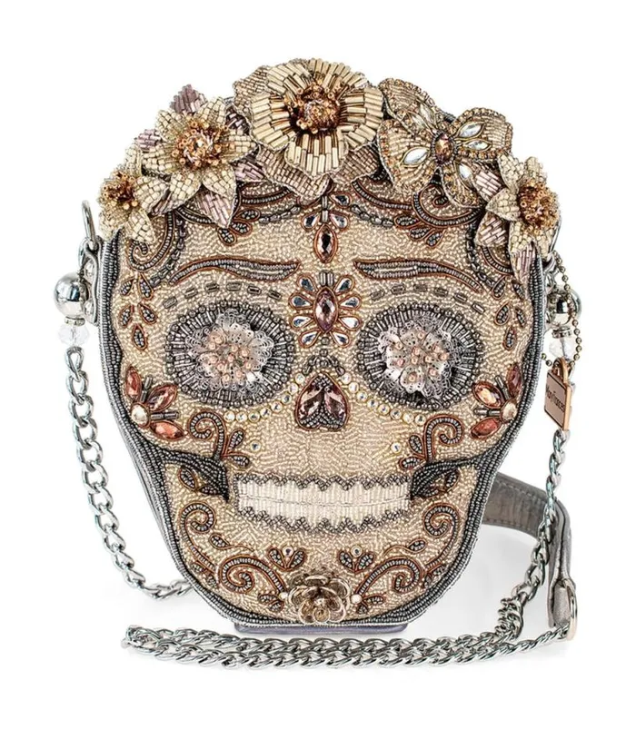 Mary Frances Shining Skull Crossbody Handbag Accessories Unique Vintage Novelty Bags