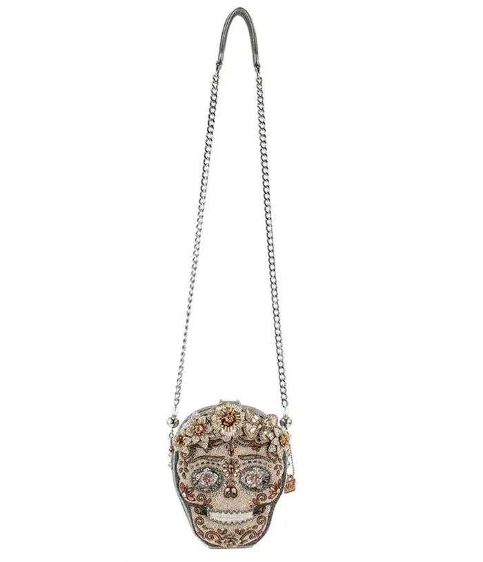 Mary Frances Shining Skull Crossbody Handbag Accessories Unique Vintage Novelty Bags