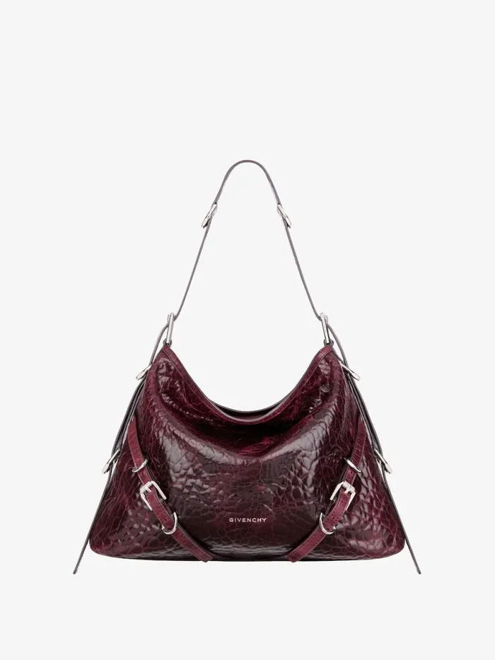 Medium Voyou Bag In Crackled Patent Leather Oxblood Red Women Givenchy Shoulder Bags Medium Voyou Bag In Crackled Patent Leather Oxblood Red Women Givenchy Shoulder Bags