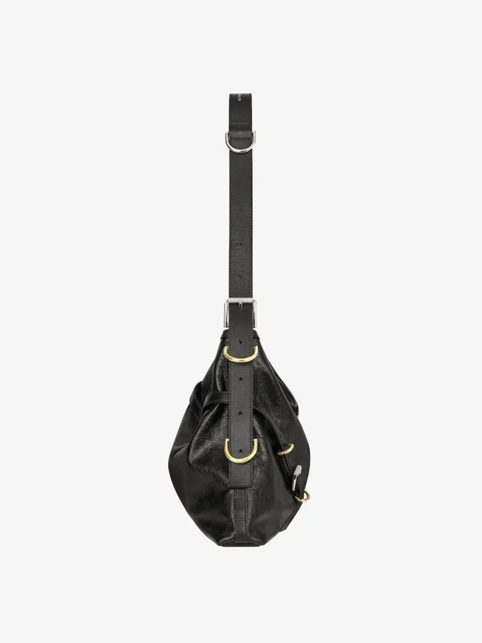 Medium Voyou Bag In Leather Black Women Givenchy Shoulder Bags