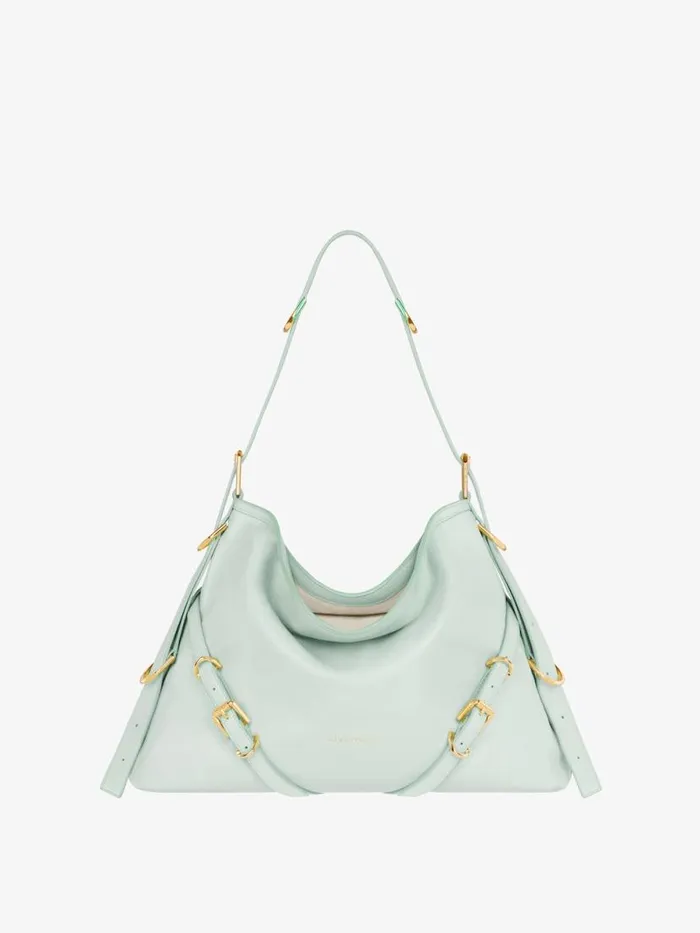 Medium Voyou Bag In Leather Celadon Women Givenchy Shoulder Bags