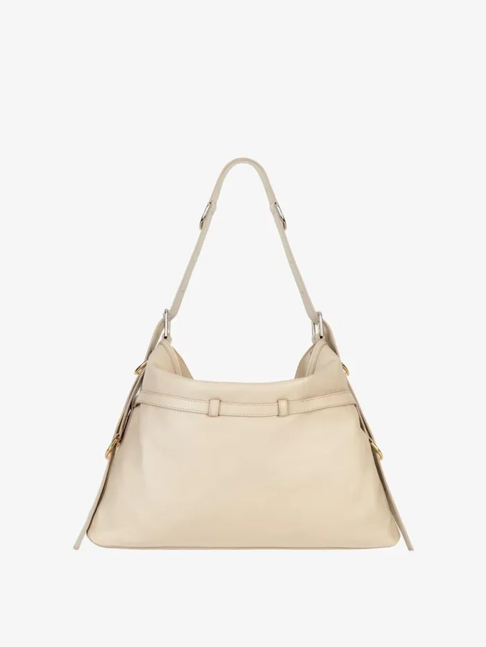 Medium Voyou Bag In Leather Natural Beige Women Givenchy Shoulder Bags