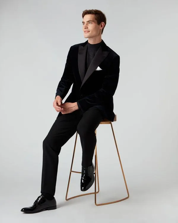 Men 007 Woven Dinner JacketIn Midnight Navy Blue Midnight Navy Blue NPeal Coats and Jackets