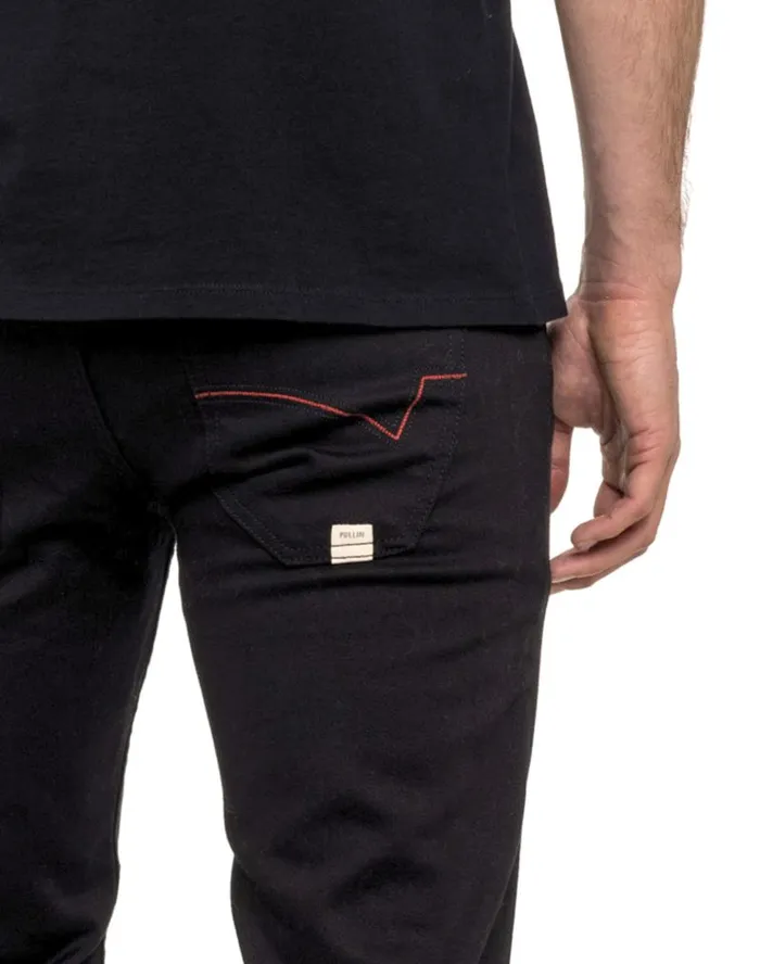 Men039s Pants DENING CLASSIC BLACK Eshop PullIn Straight