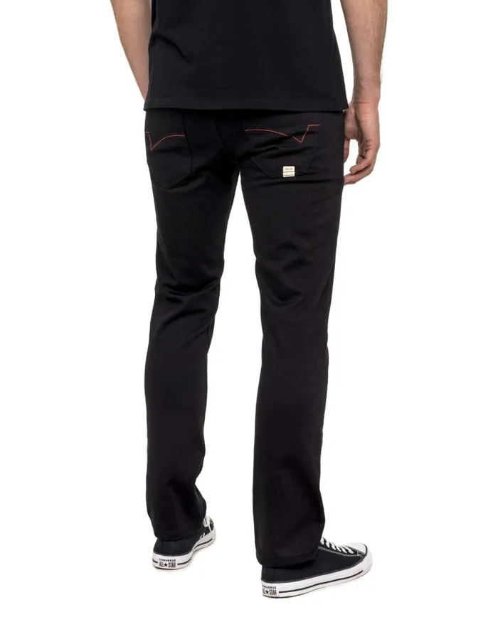 Men039s Pants DENING CLASSIC BLACK Eshop PullIn Straight
