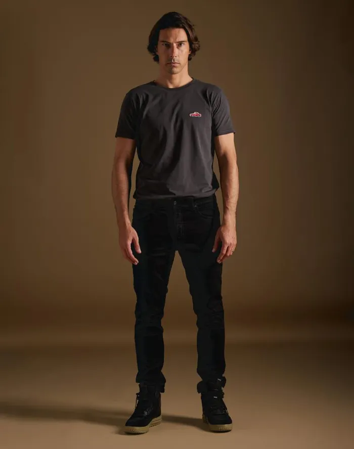 Men039s Pants DENING CLASSIC BLACK Eshop PullIn Straight