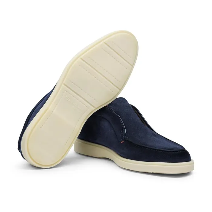 Men Blue Suede Desert Boot Santoni Boots