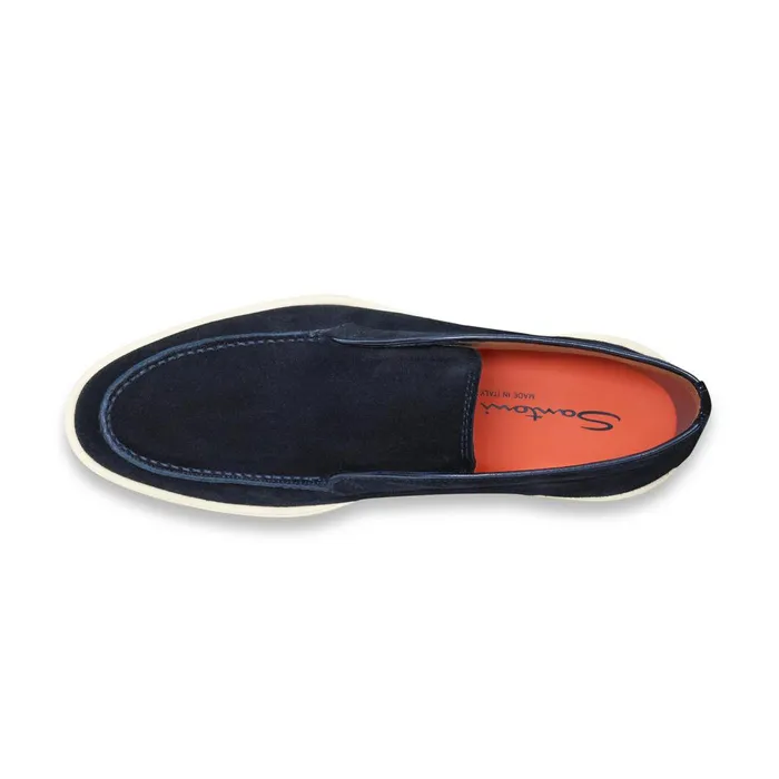 Men Blue Suede Desert Boot Santoni Boots