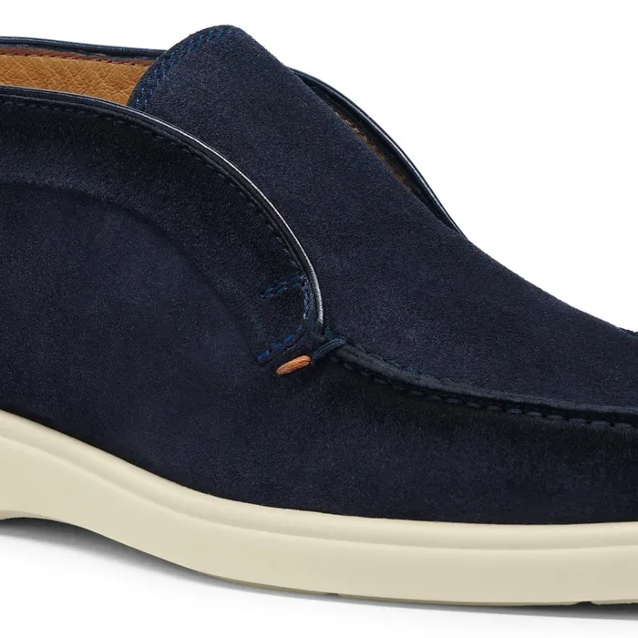 Men Blue Suede Desert Boot Santoni Boots