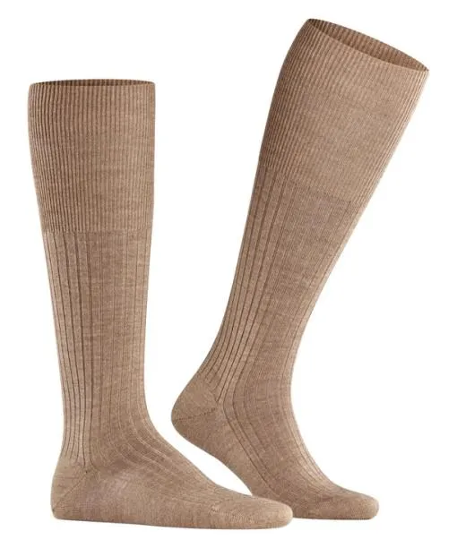 Men Bristol Pure Men Kneehigh Socks Nutmeg Mel FALKE Knee High Socks