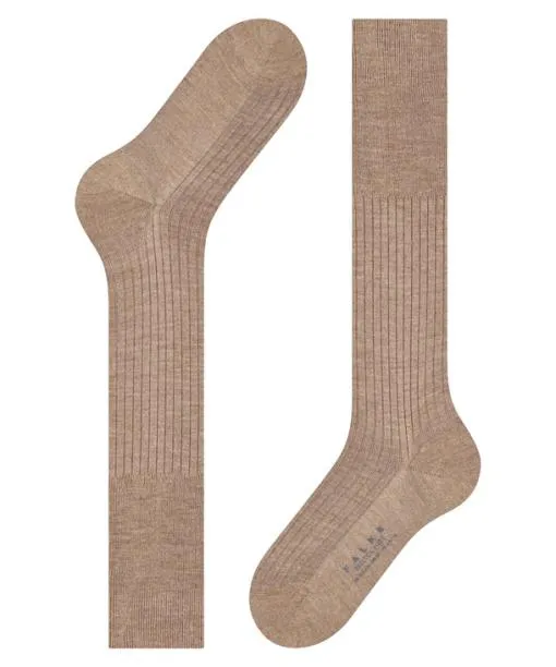 Men Bristol Pure Men Kneehigh Socks Nutmeg Mel FALKE Knee High Socks