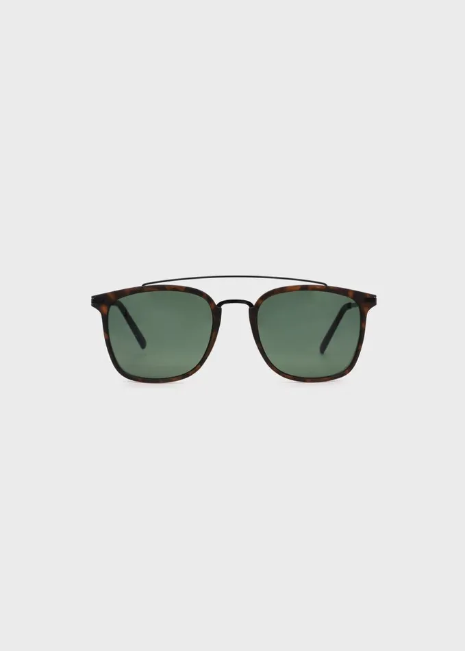 Men Classic Clubmaster Sunglasses Tortoise Buffalo David Bitton Sunglasses