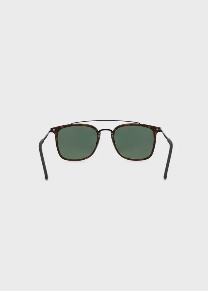 Men Classic Clubmaster Sunglasses Tortoise Buffalo David Bitton Sunglasses