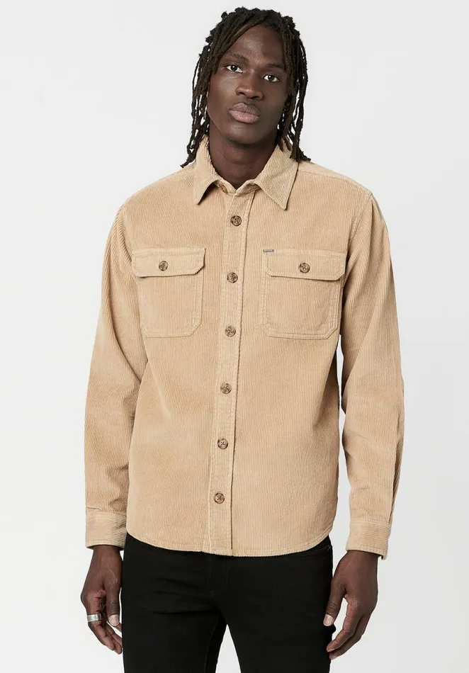 Men Classic Corduroy Jarome Shacket Tan Buffalo David Bitton Jackets
