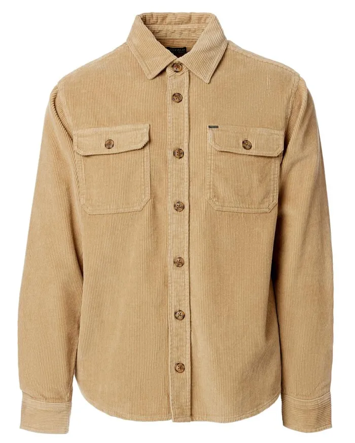 Men Classic Corduroy Jarome Shacket Tan Buffalo David Bitton Jackets