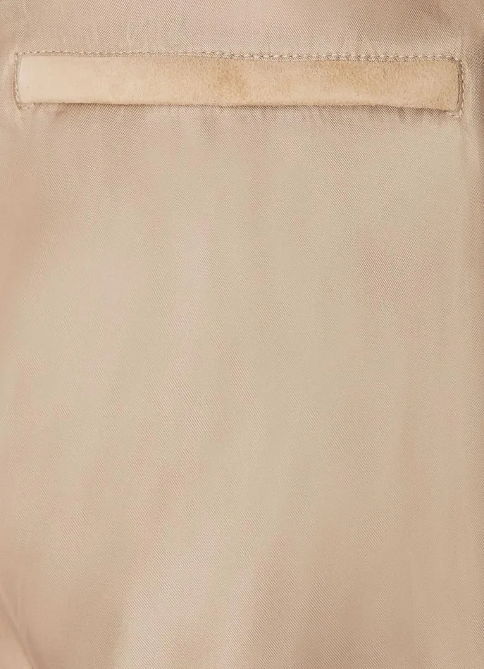 Men Coats and Jackets Faonnable Suede Bomber Jacket Light Beige