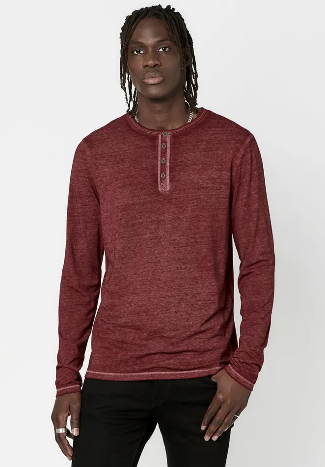 Men Faded Kaduk Henley Shirt Scotch Buffalo David Bitton Tops and Tees