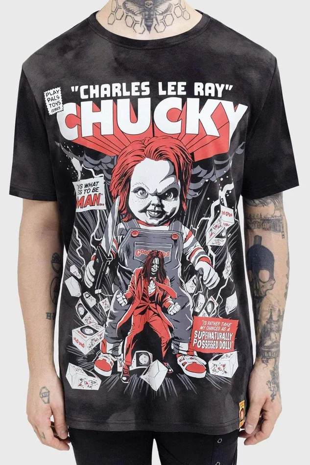 Men Graphic Tops Killstar Charles Lee Ray TShirt