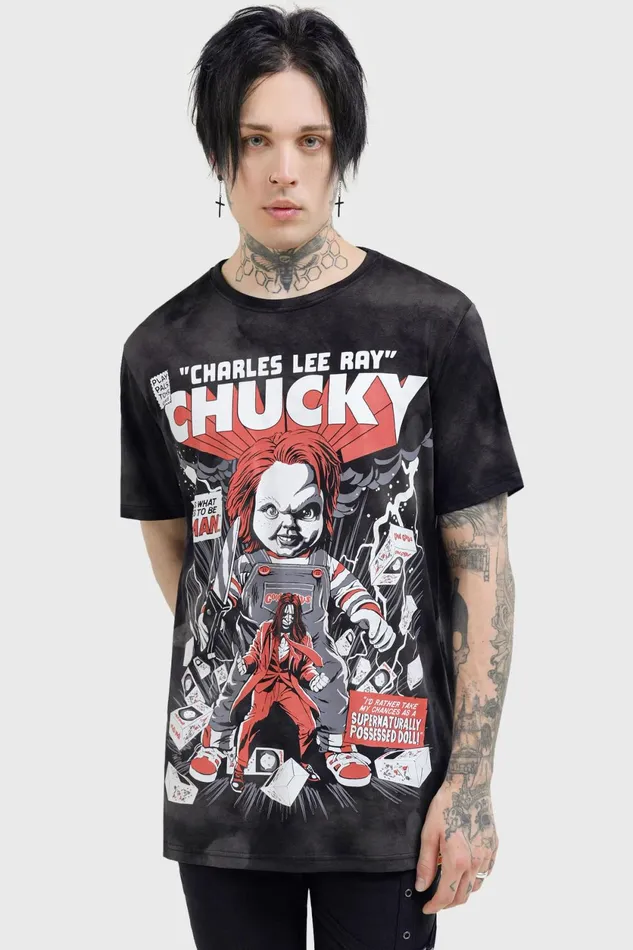 Men Graphic Tops Killstar Charles Lee Ray TShirt