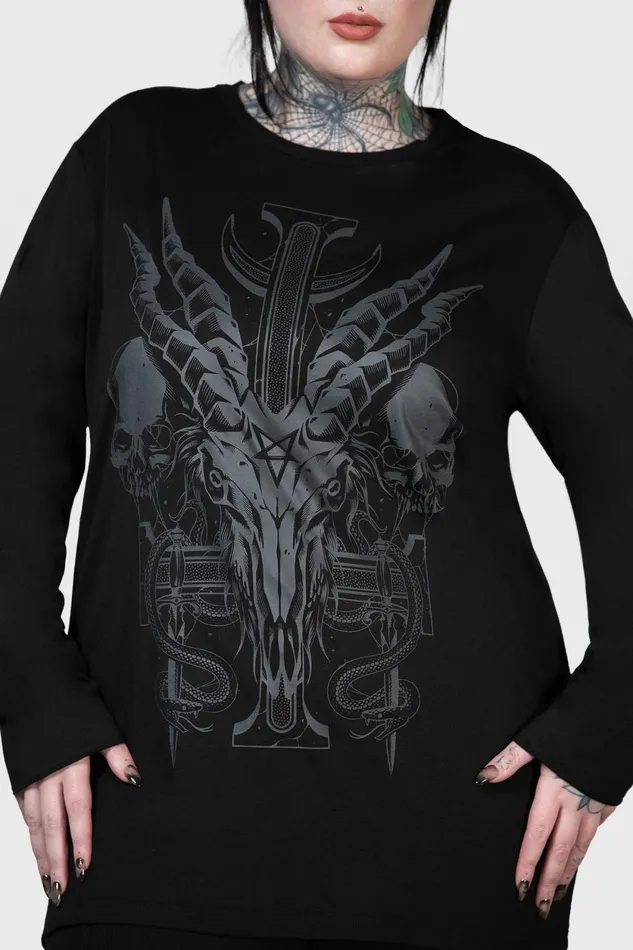 Men Graphic Tops Killstar Infernal Ashes Long Sleeve Top