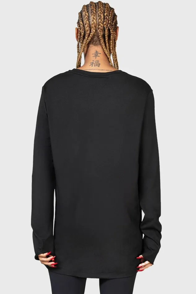 Men Graphic Tops Killstar Infernal Ashes Long Sleeve Top