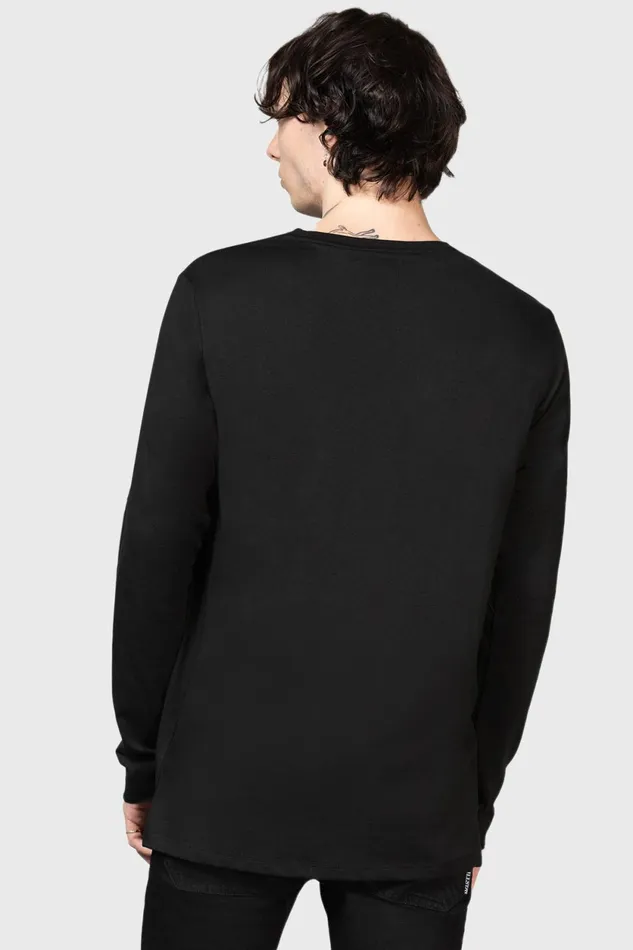 Men Graphic Tops Killstar Infernal Ashes Long Sleeve Top